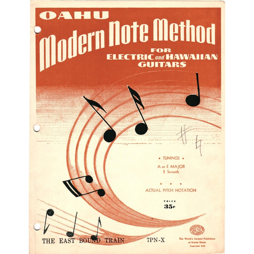 Oahu Modern Note Method Electric Hawaiian Guitar East Bound Train 7PN-X 1943‎